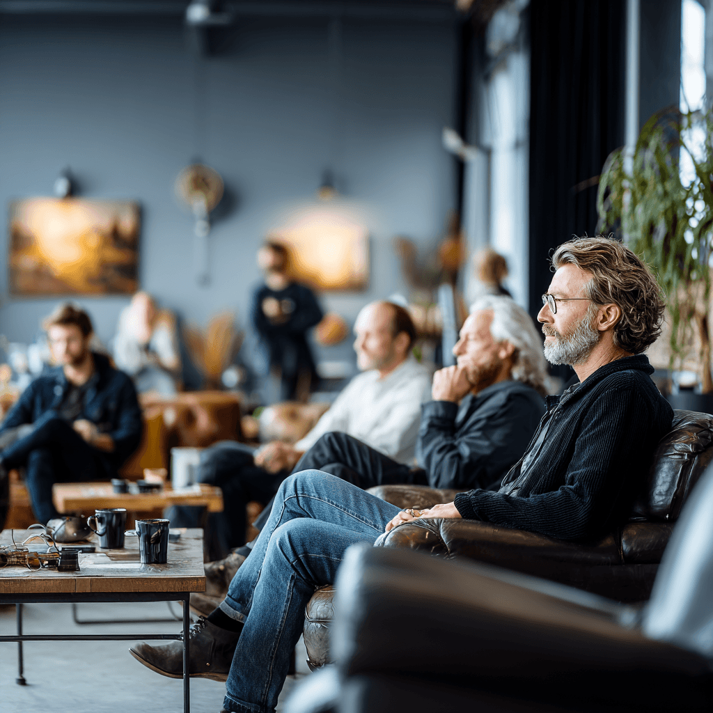 Team discussing posibilities around a table