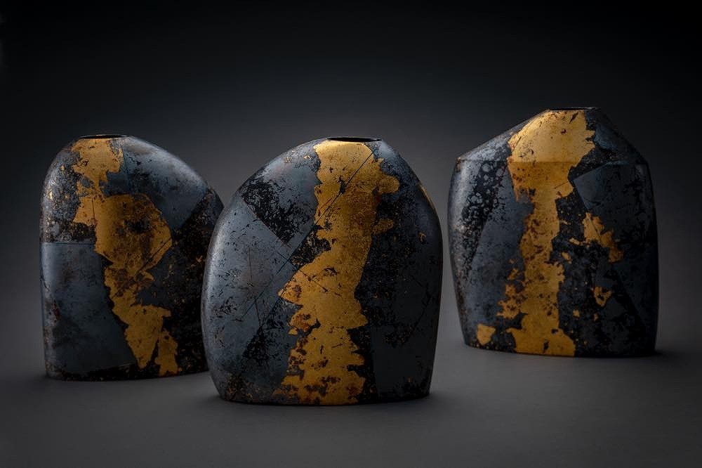 希二代 村瀬治兵衛 花入 根来 日本美術 漆工芸 lacquerware 根来塗