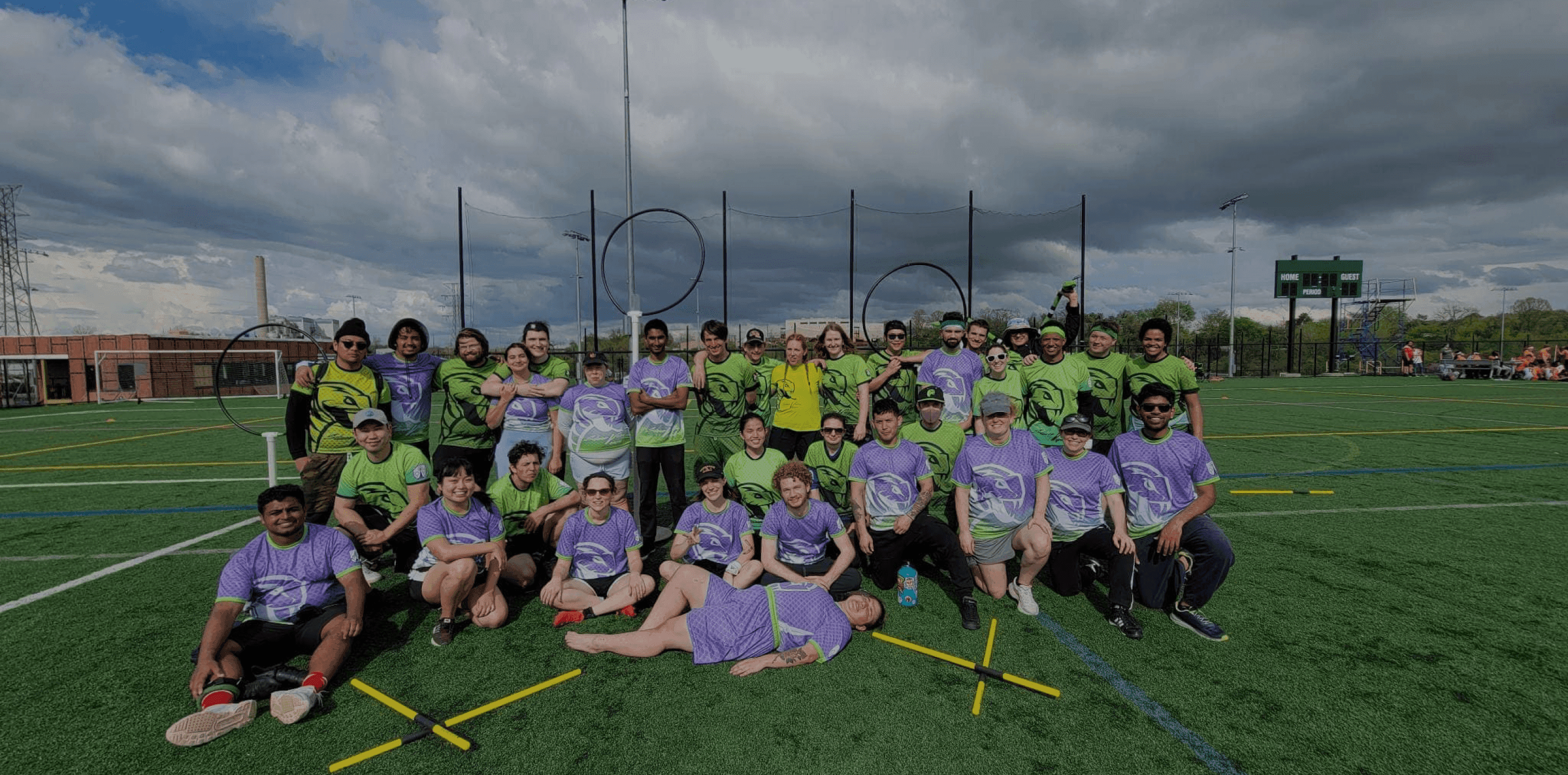 Silicon Valley Vipers and Venom pose in uniforms at tournament