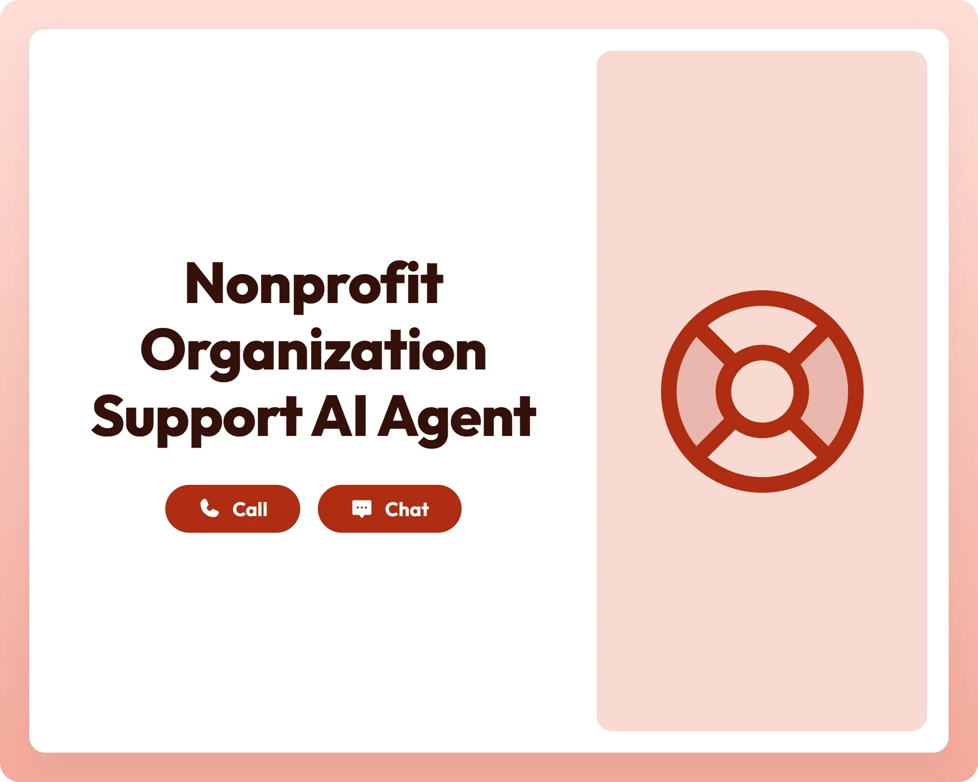 ai donation agent providing call and chat support with a lifeline symbol