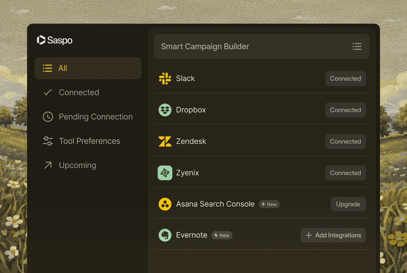 UI Card design for Saspo Homepage