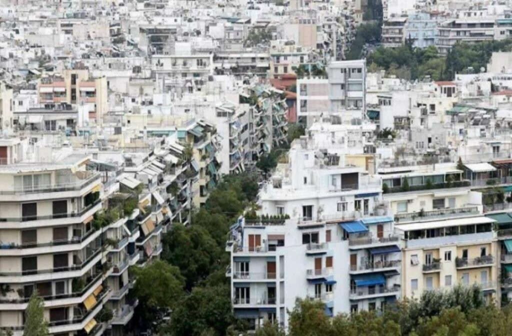 Apartment buildings in Greece.