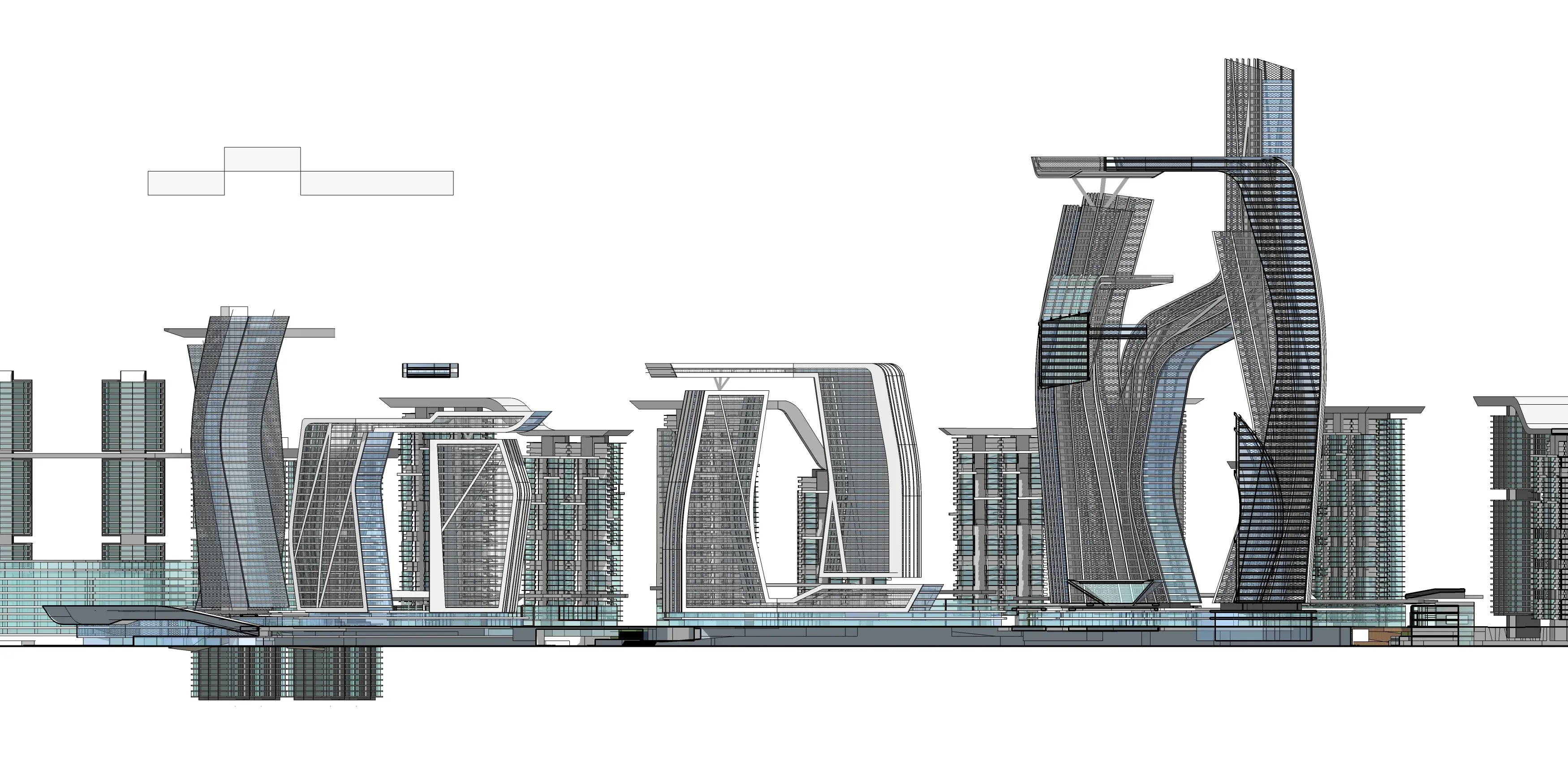 Architectural drawings of Cloud City Park project by Asima Architects