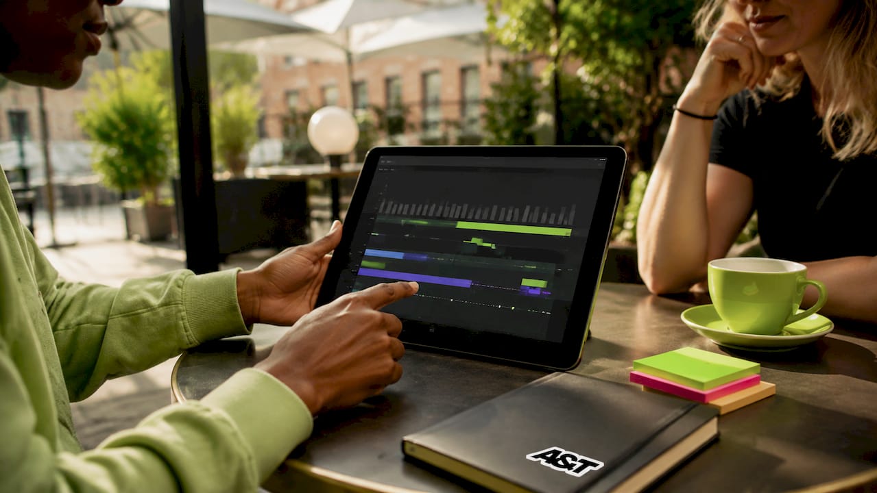 Hands pointing at digital campaign timing analytics