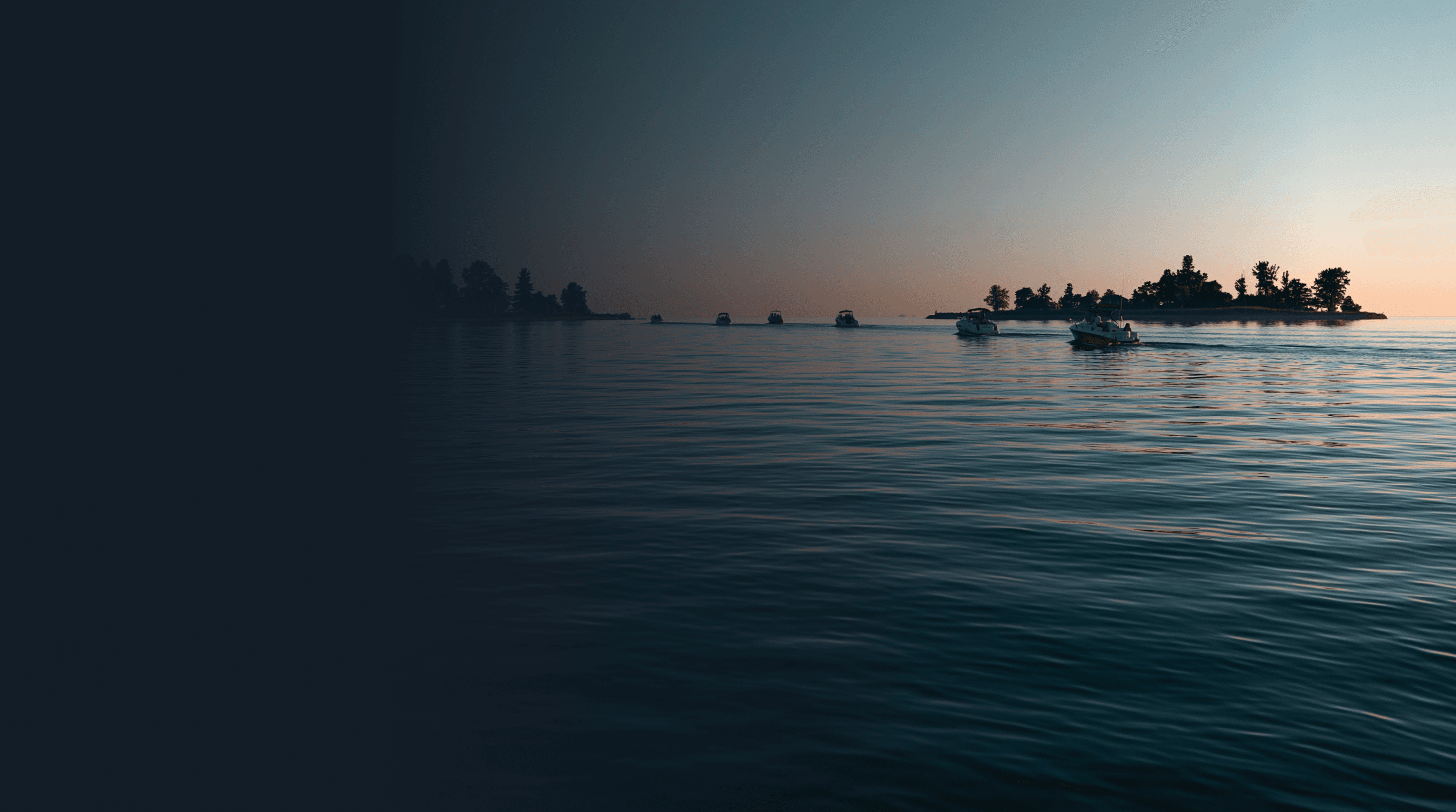 Lake Erie western basin at sunset