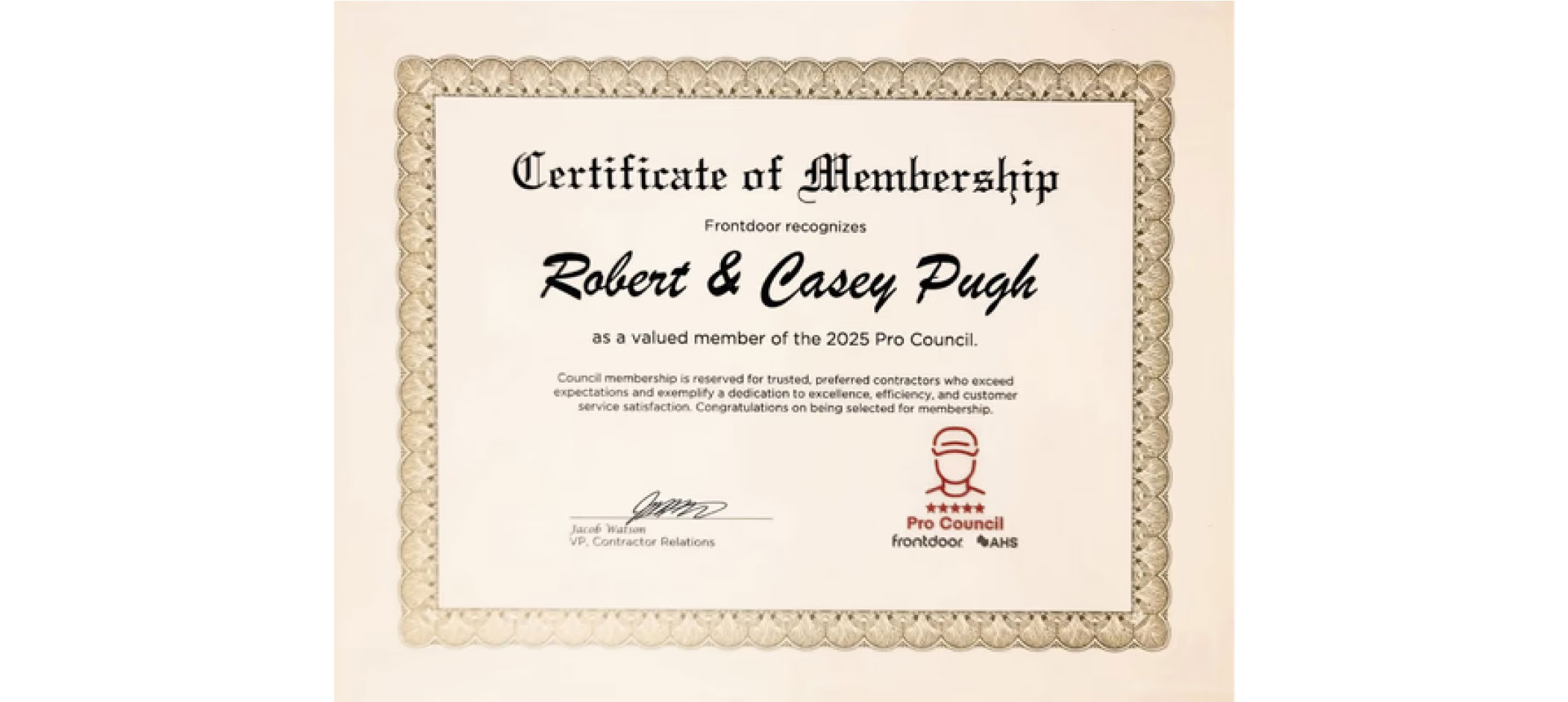 Science Appliance certificate