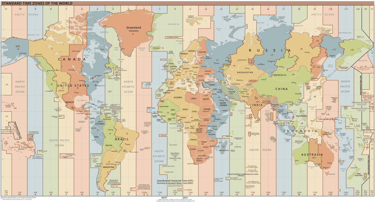 Time zones of the world