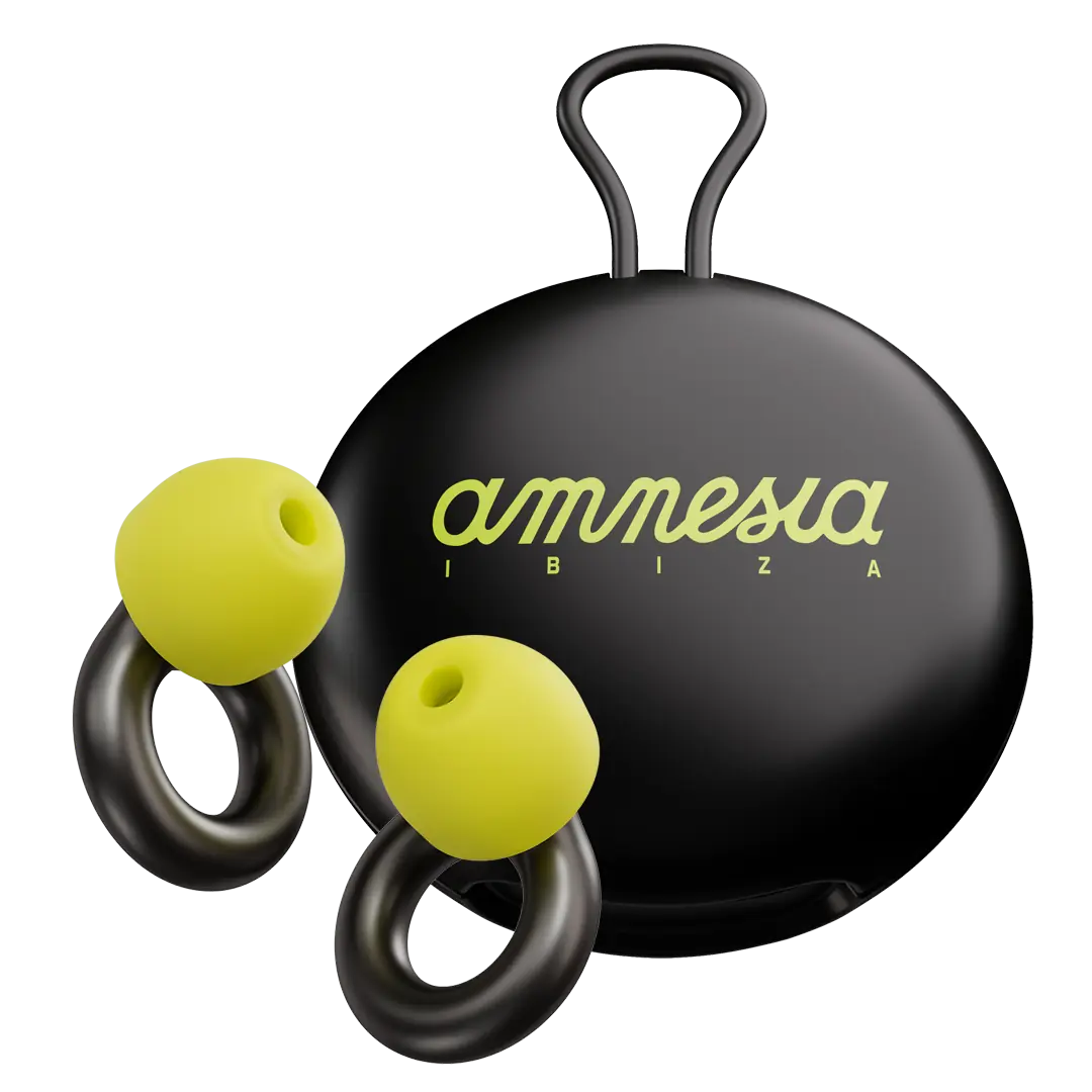 Amnesia Ibiza x Loop Experience™ Plus limited edition earplugs.