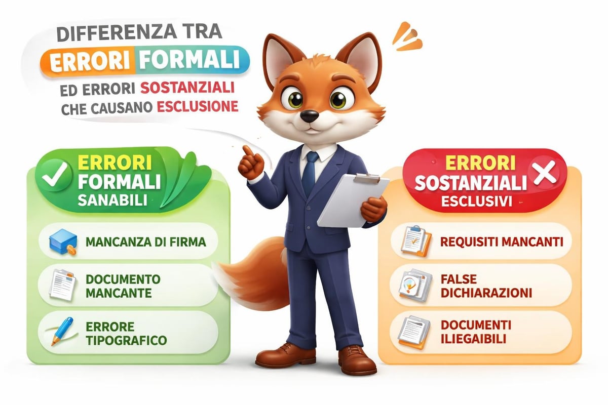 Distinzione tra errori formali e sostanziali nei bandi