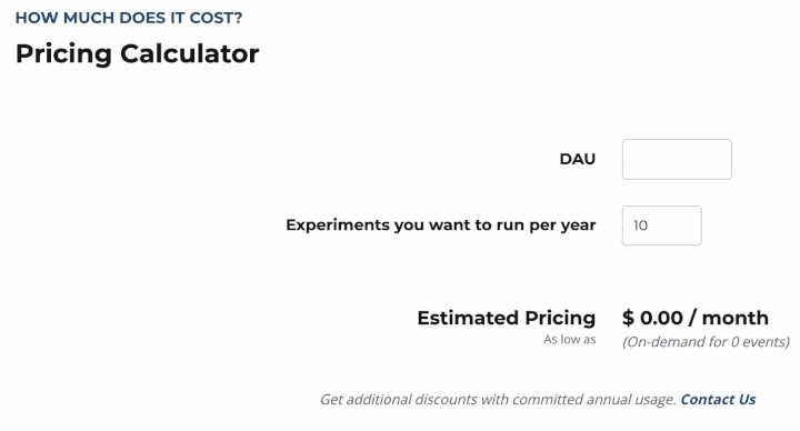 Pricing Calculator