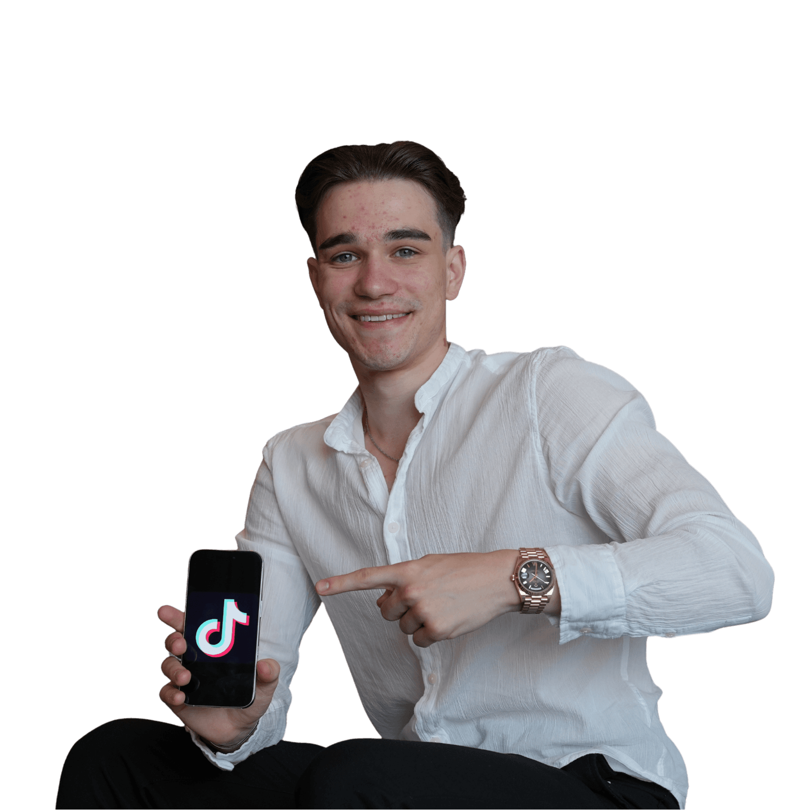Danil Lenivov mit Handy TikTok