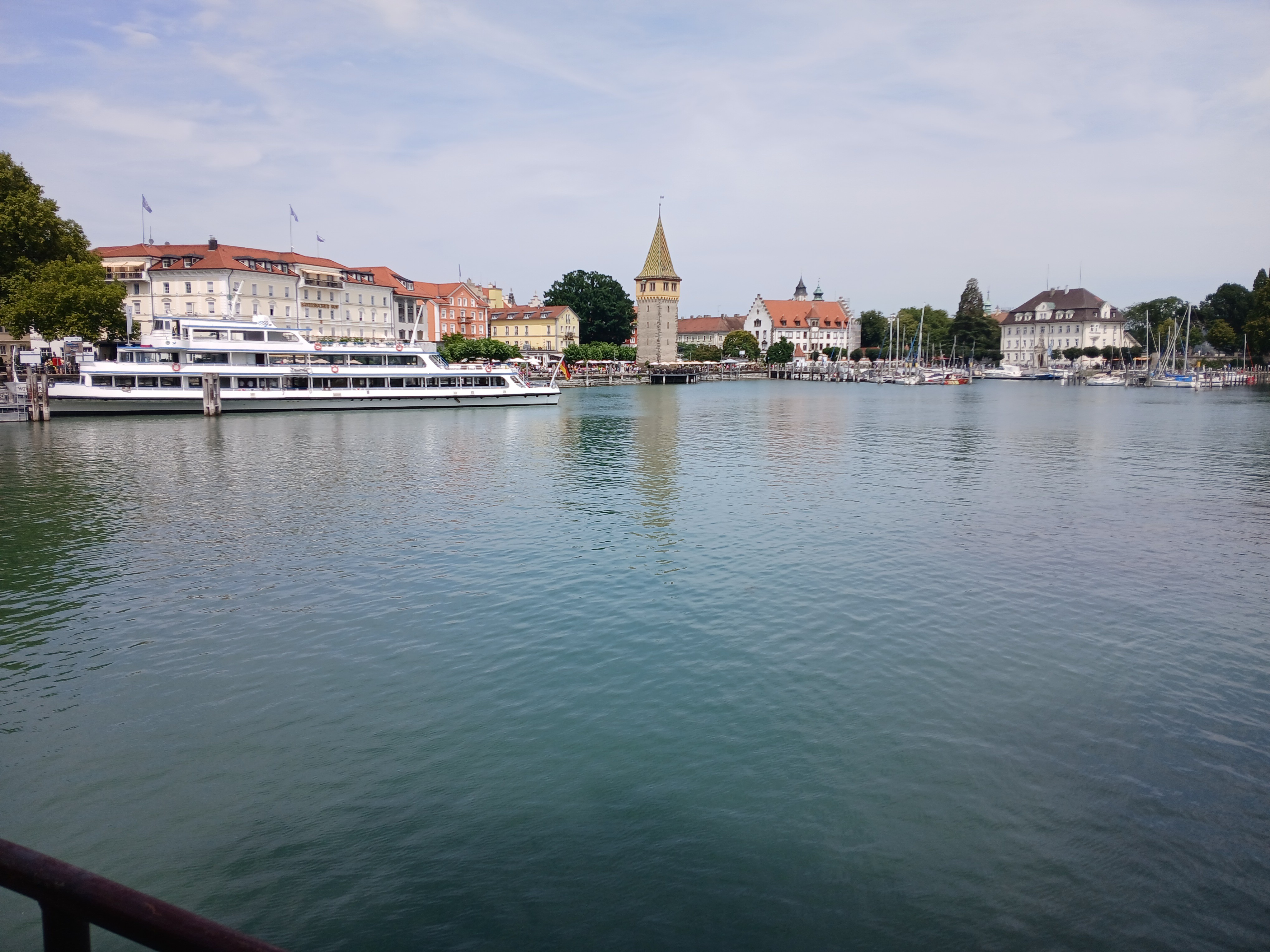 Lisa watching out over a lake in Italy