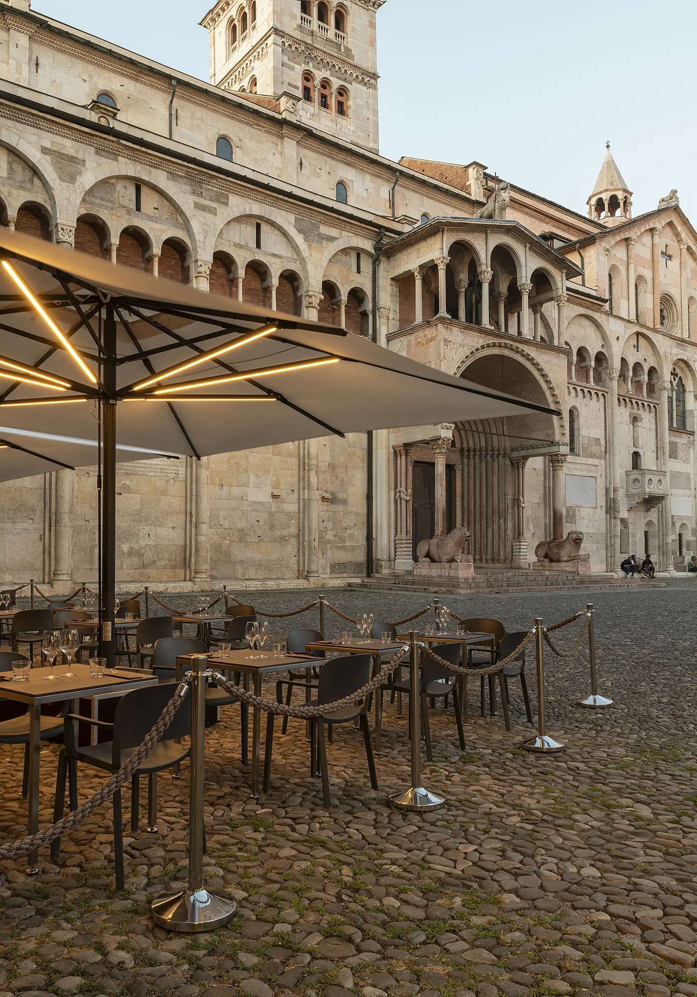 Entrance detail of Enoteca Al Duomo in Modena historic center