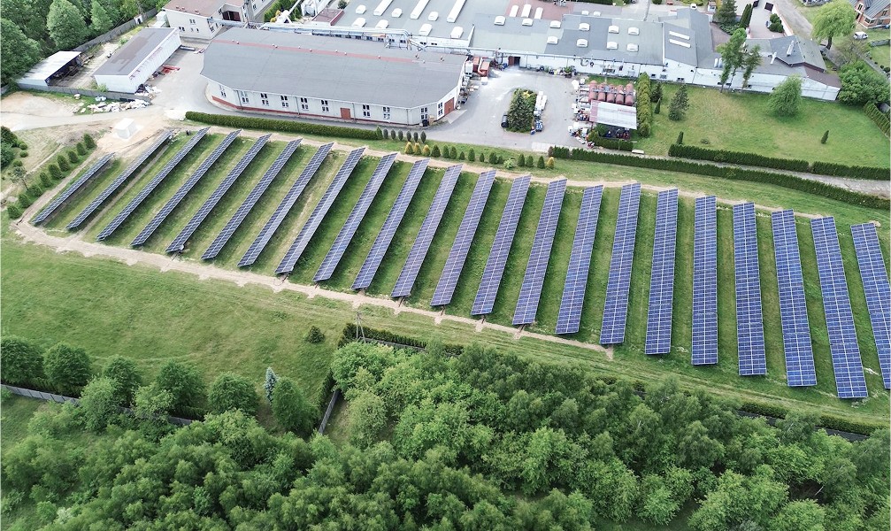 solar panel in the yard
