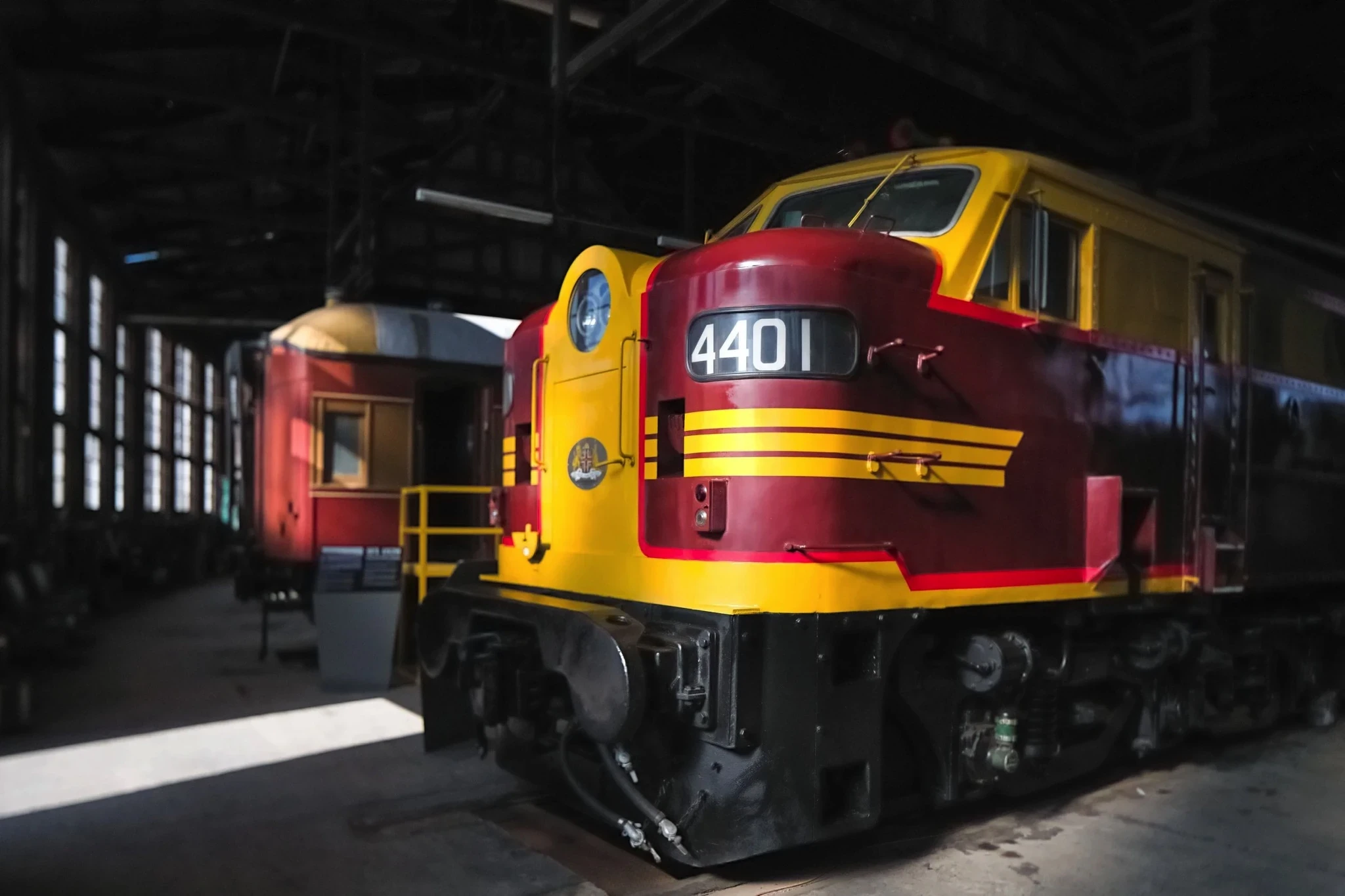 Diesel locomotive 4401, on loan to Junee Roundhouse Railway Museum.