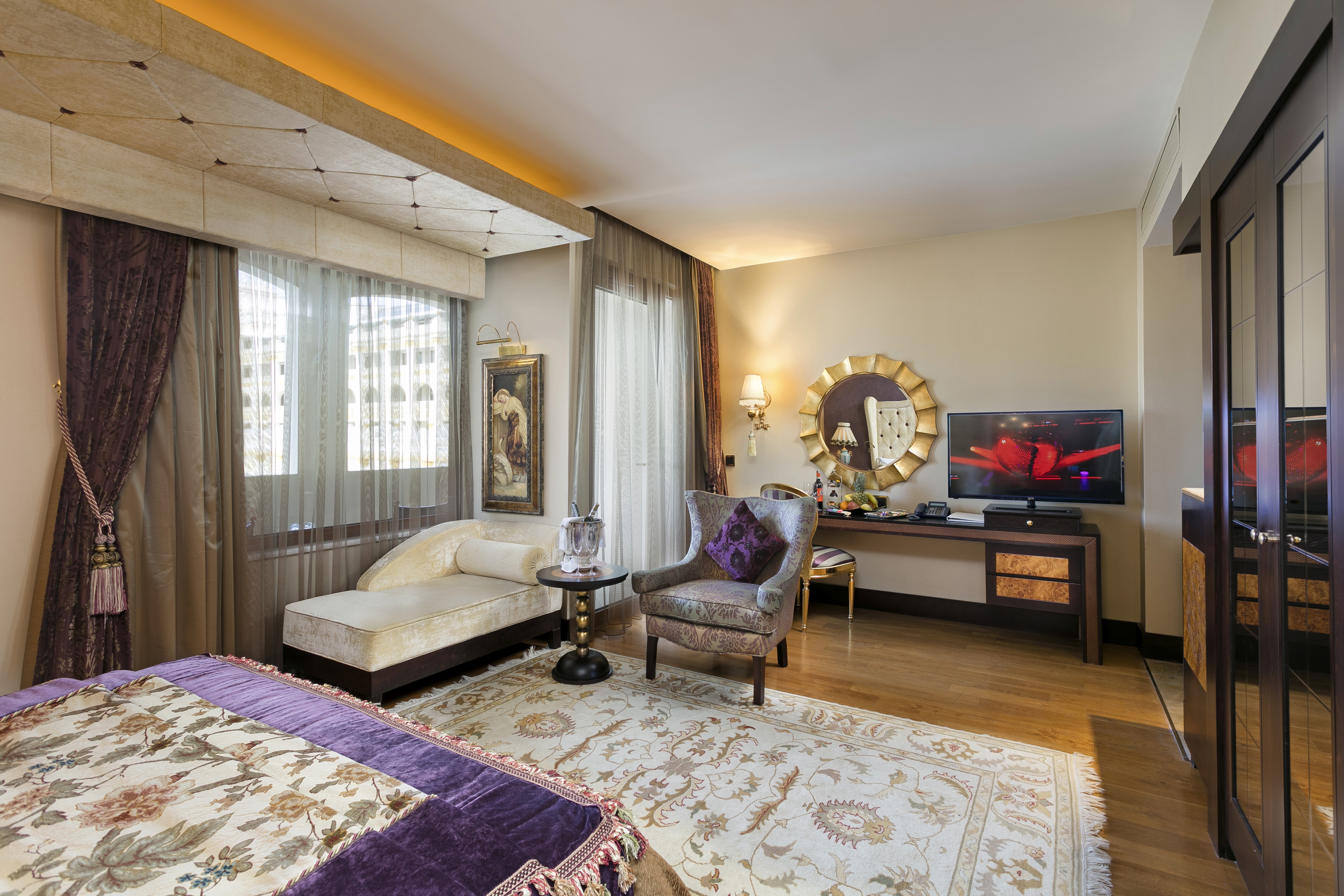 Electronic key system with telephone access and room service availability.