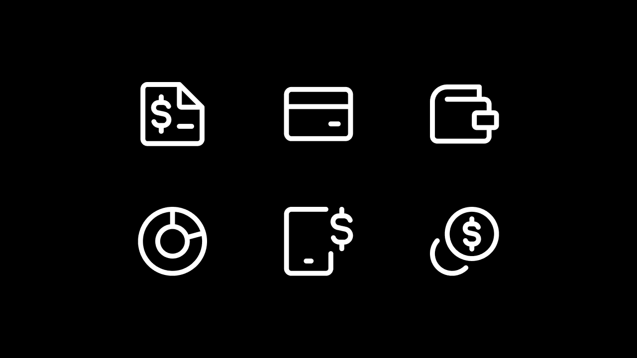 Core Line Finance Icon Set