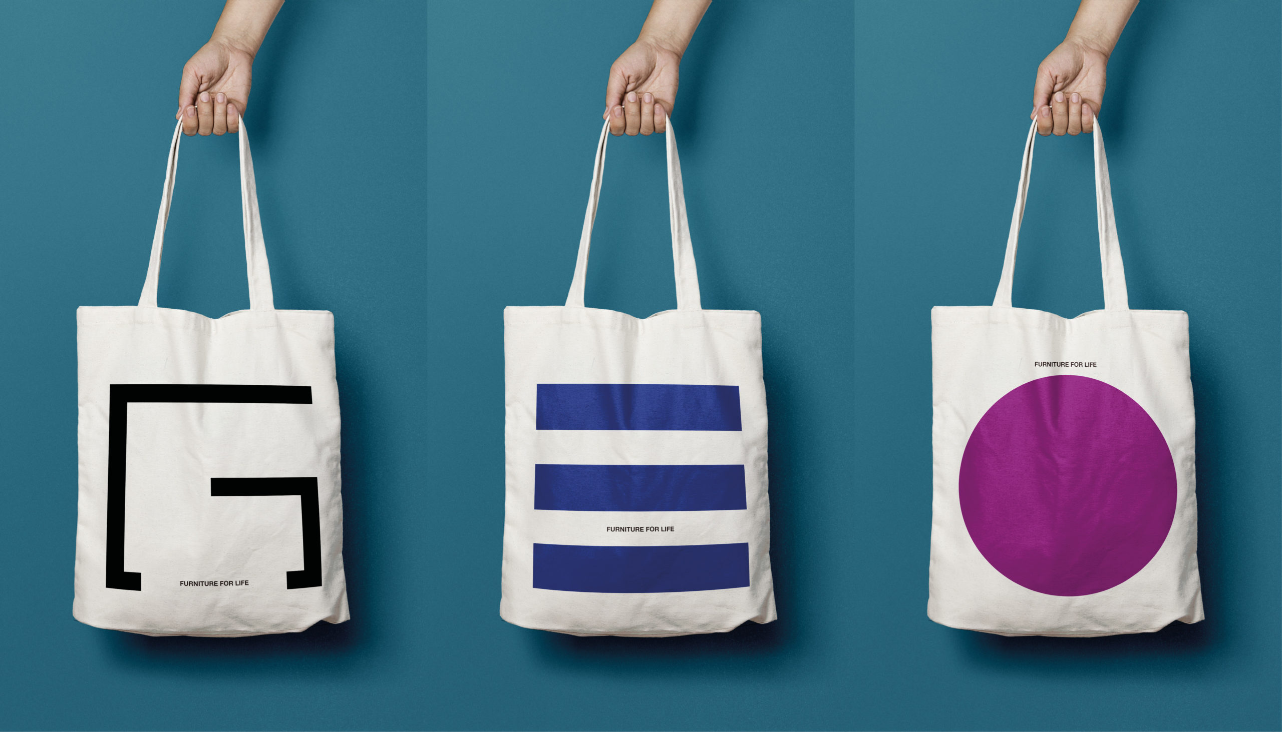 three tote bags