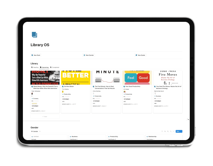 Library OS : Notion template is your one-stop shop for tracking your progress, celebrating milestones, and gaining deeper insights into your literary journey.