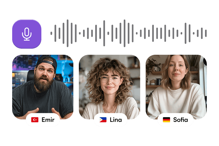 AI voiceover for videos & ads