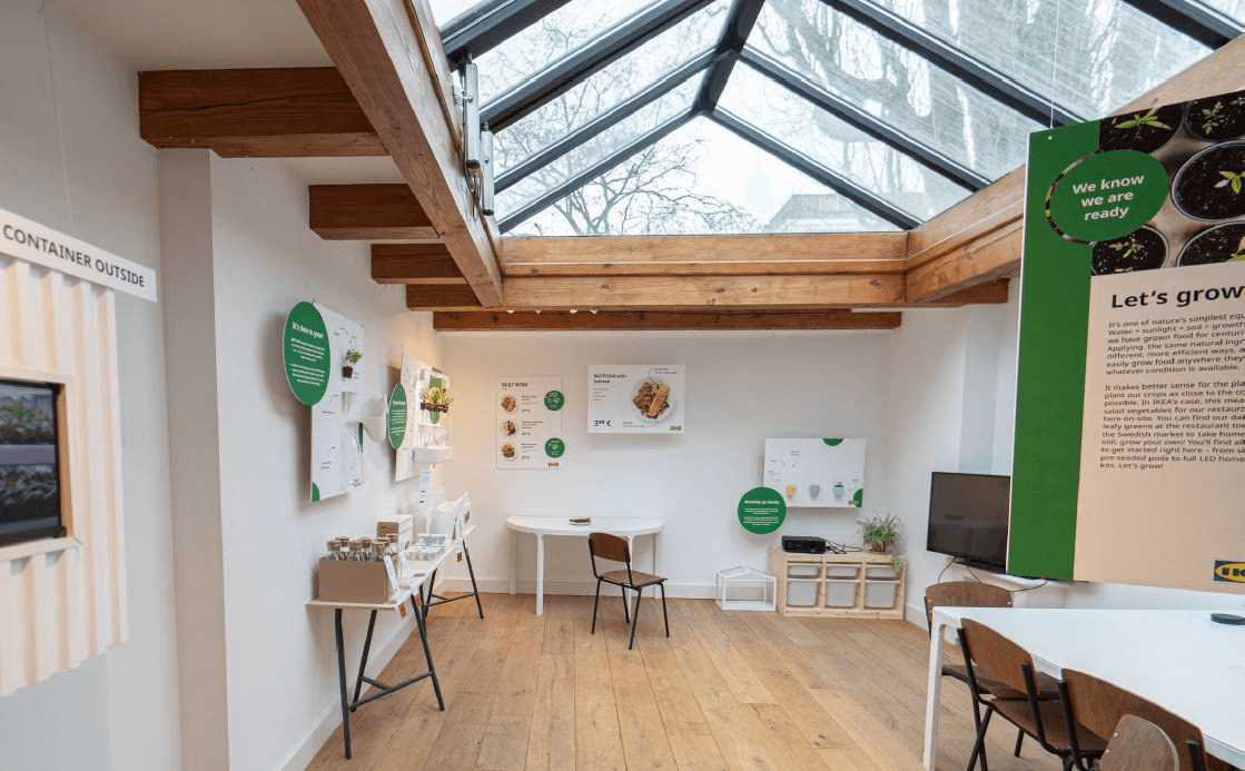 Mock IKEA space for user testing