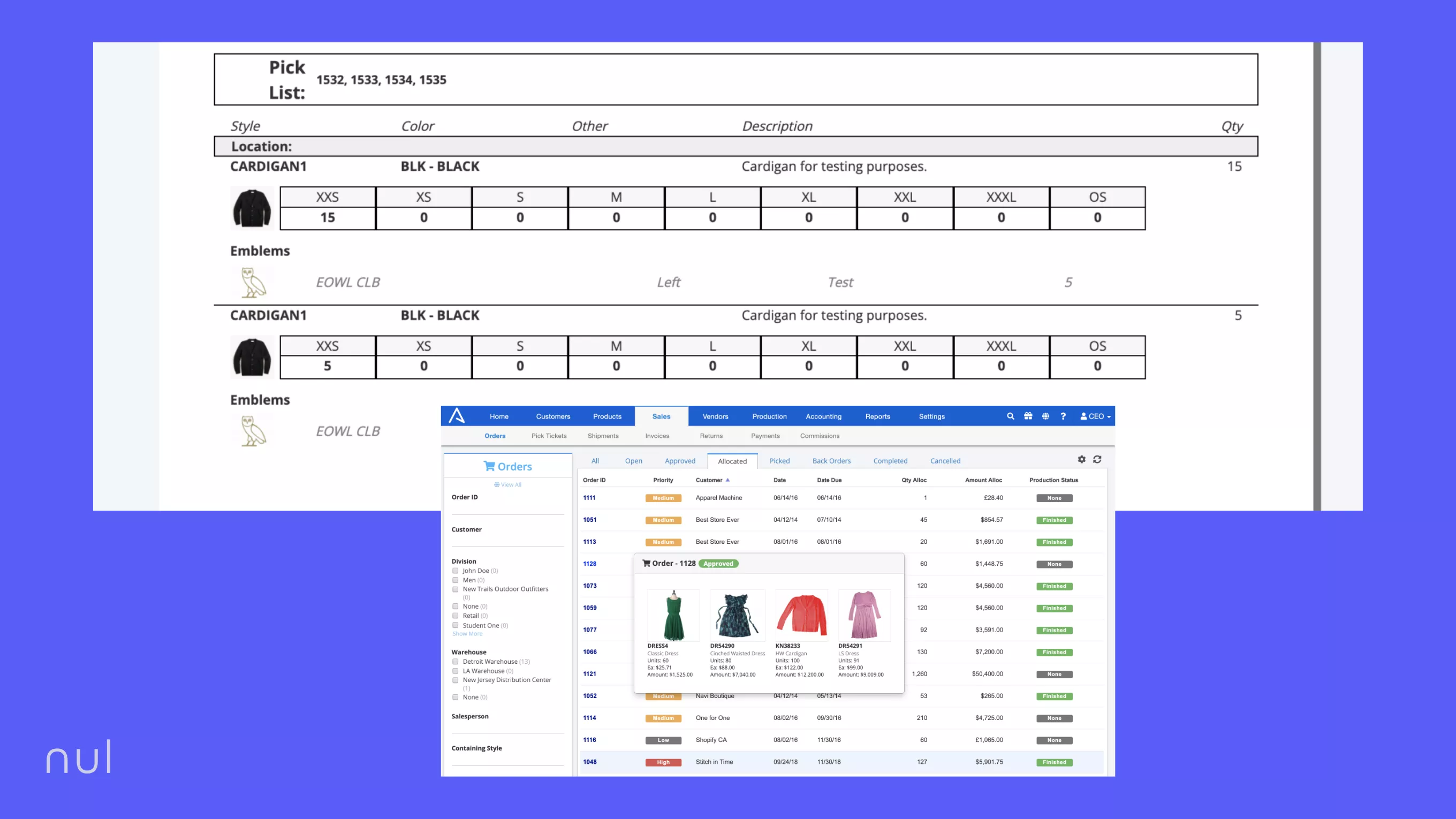 ApparelMagic is a cloud-based ERP platform.