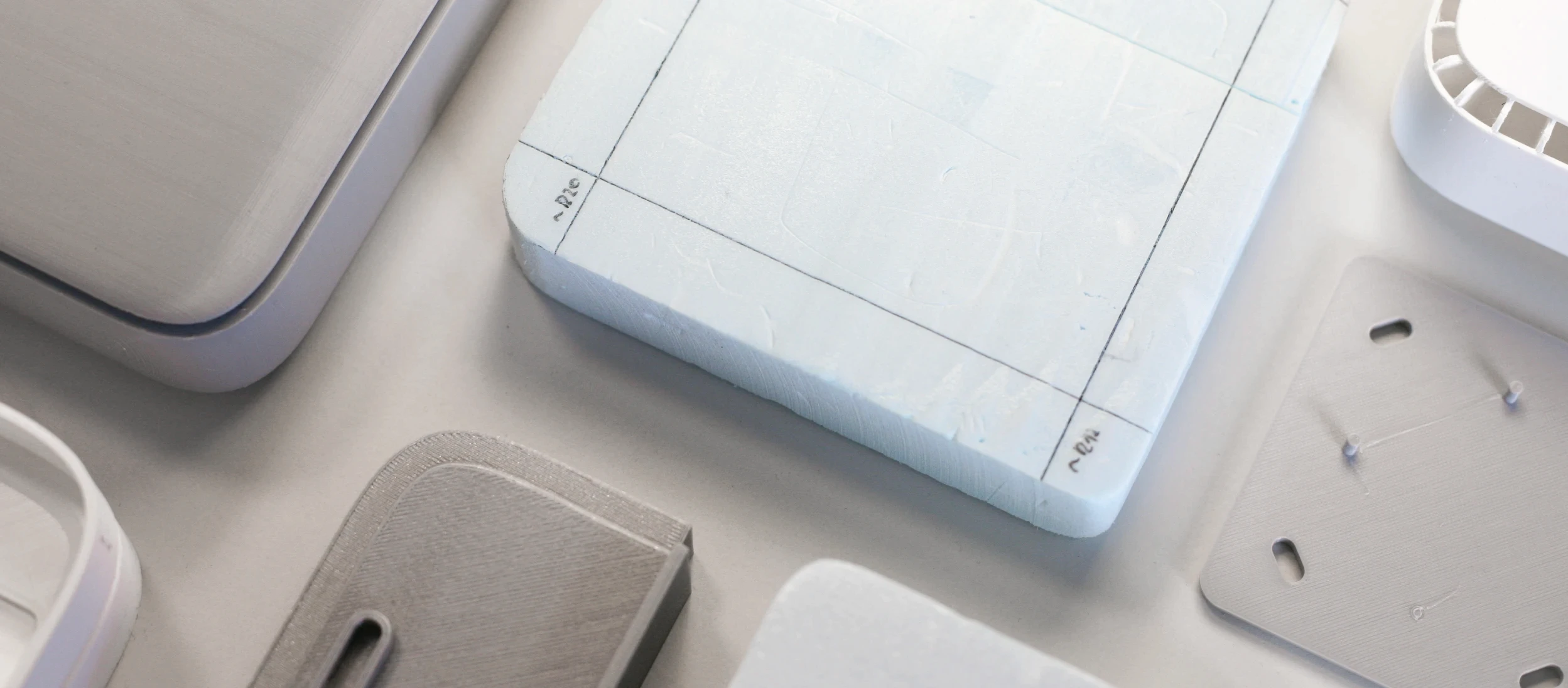 Photo of prototypes and mockups