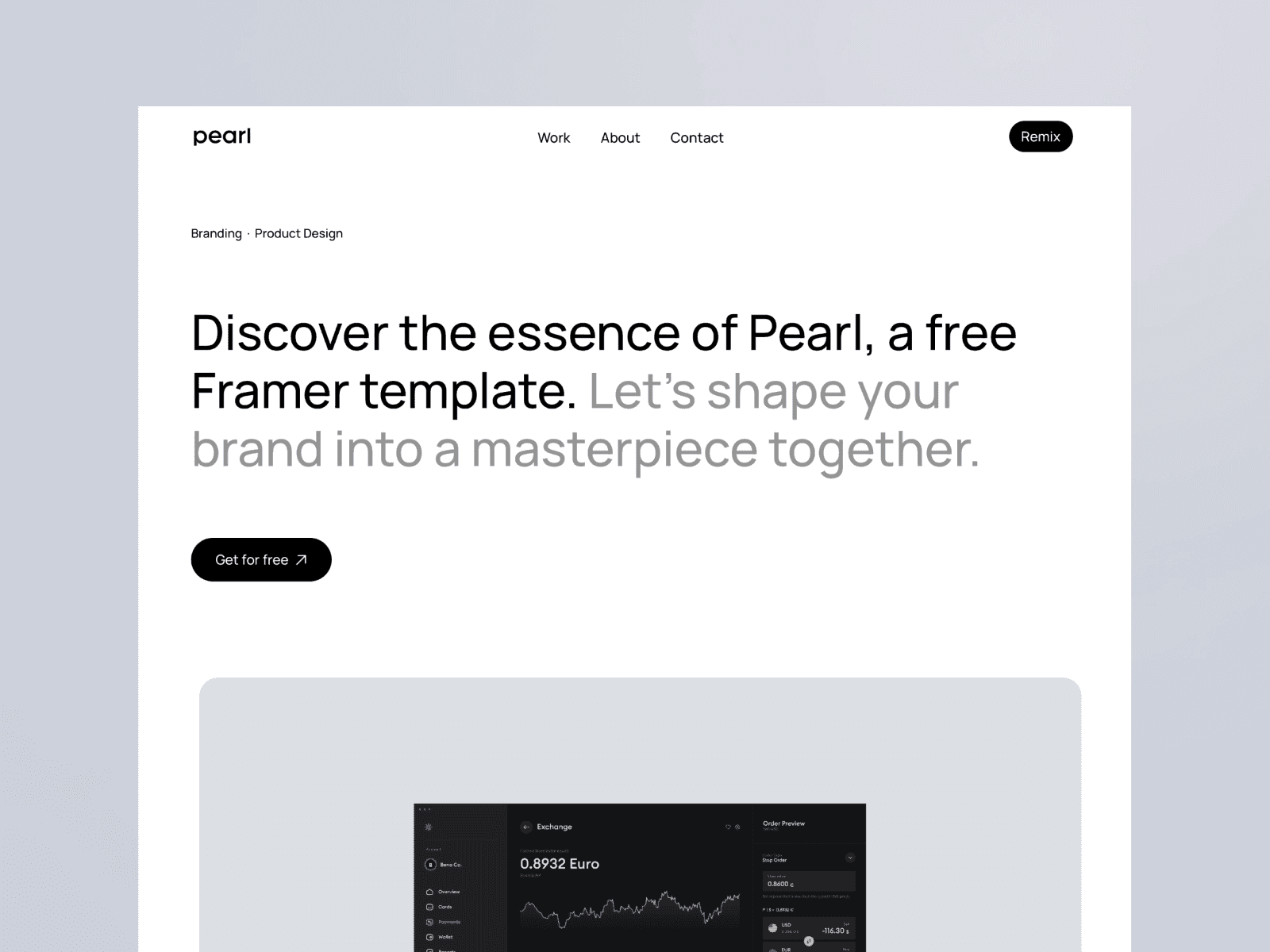 Pearl - Personal Branding Framer Template