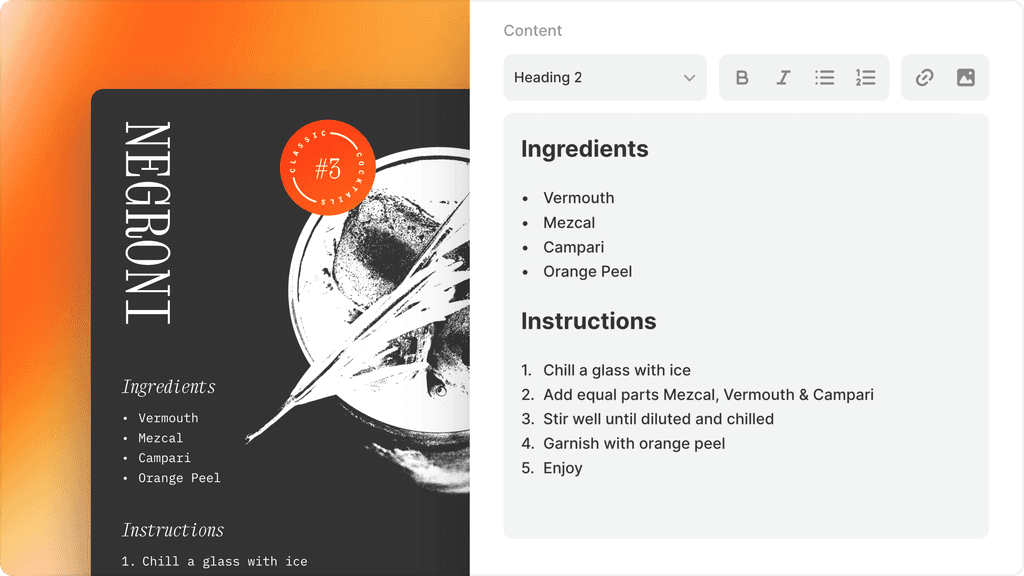 Framer Updates Bulleted and Numbered Lists