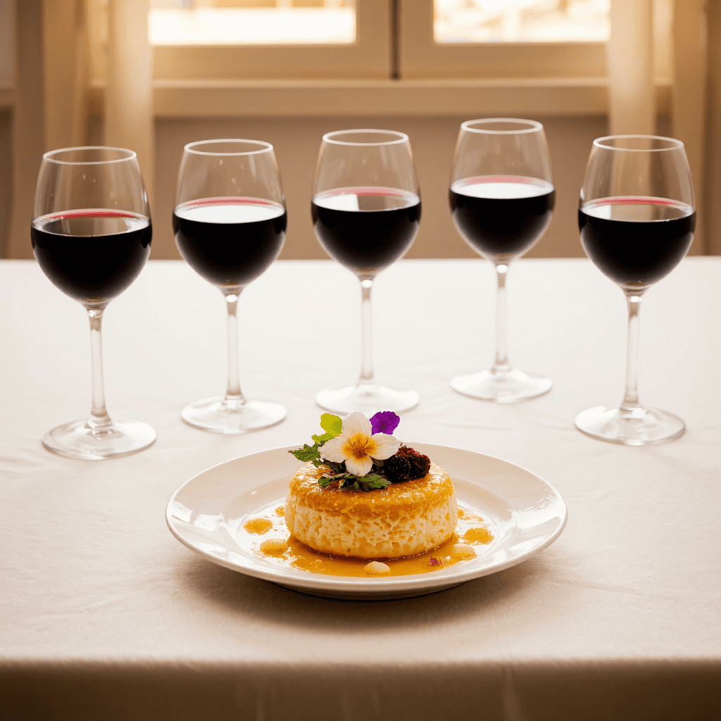 product photography of Gourmet dessert (possibly panna cotta)