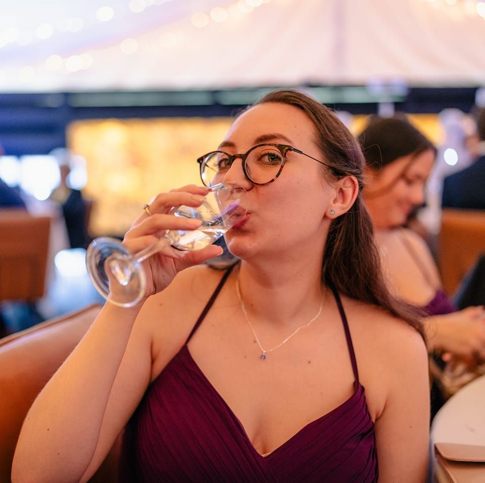 lady drinking wine