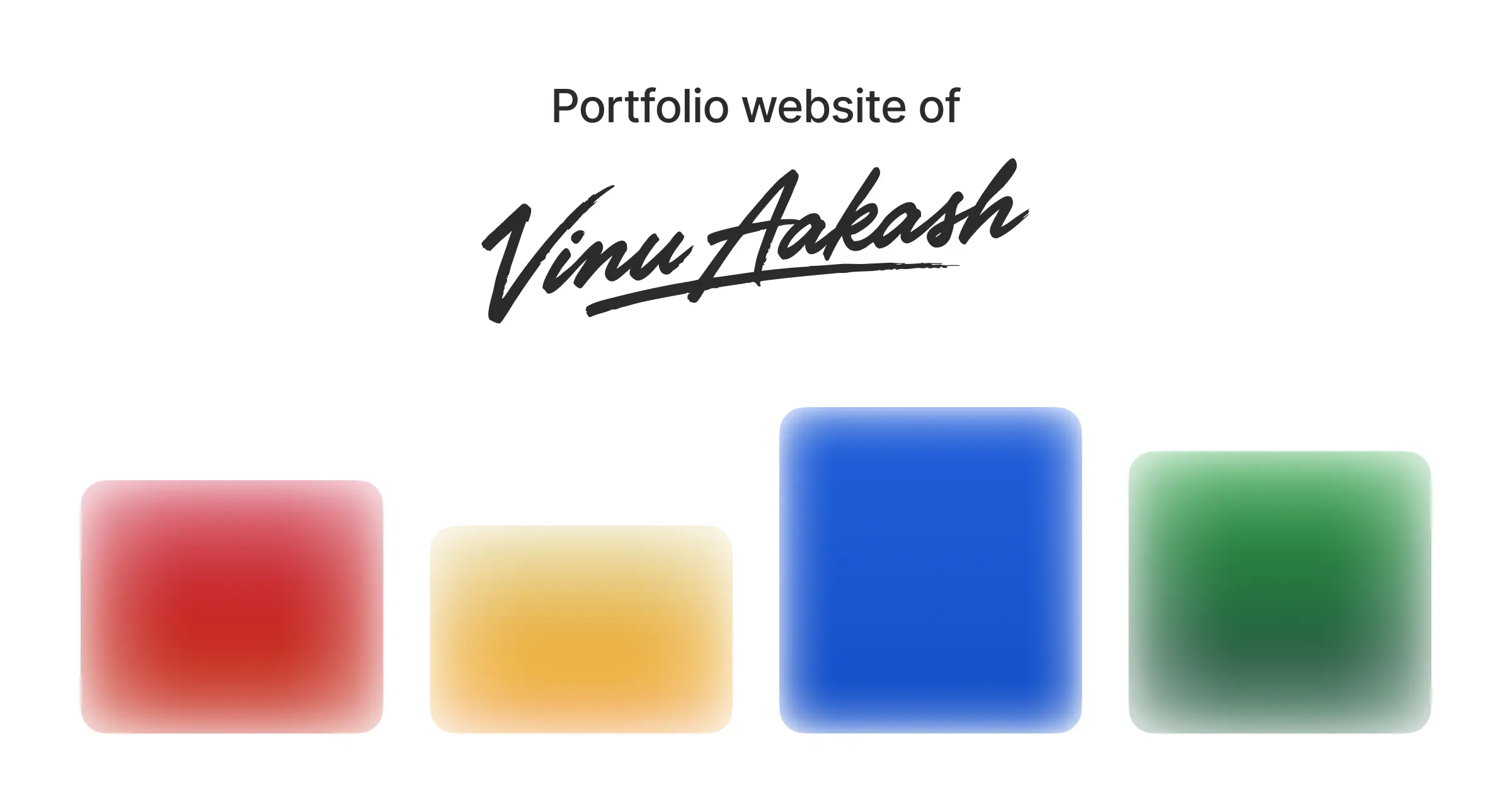 Vinu Aakash - Portfolio