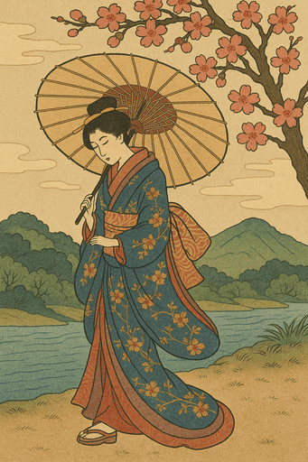 Woman with an umbrella