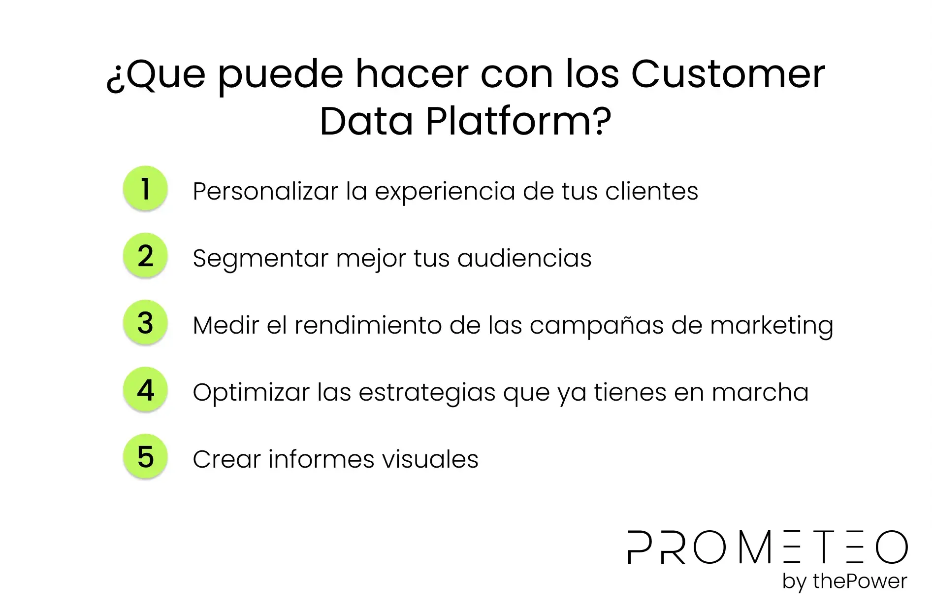 ¿Que puede hacer con los Customer Data Platform?