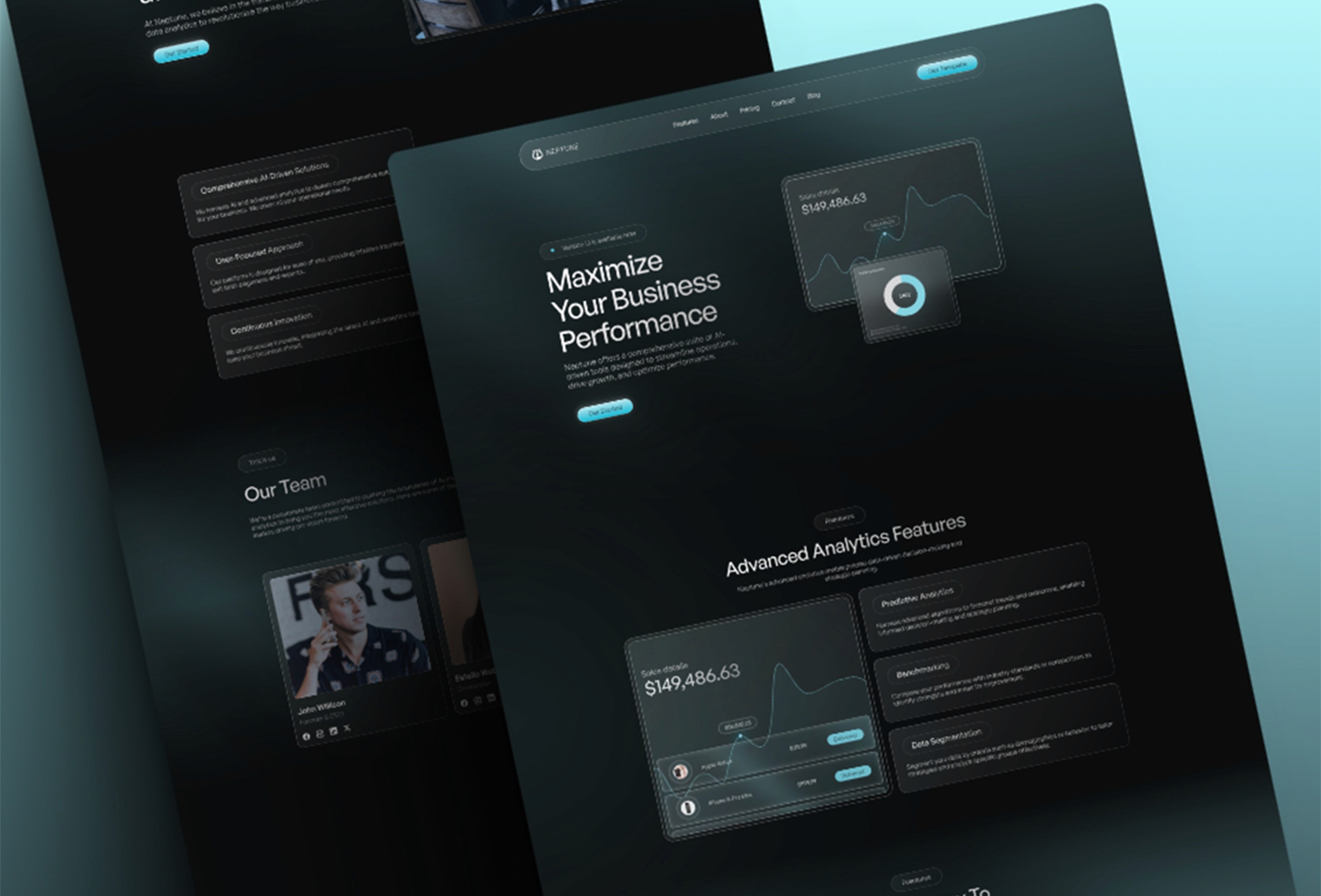Neptune — 动效 SaaS 产品官网设计灵感