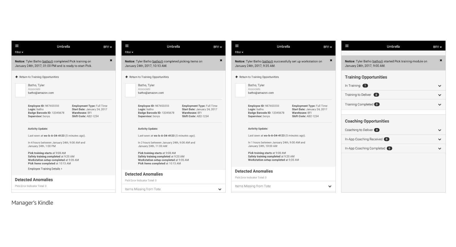Project Umbrella manager Kindle animation