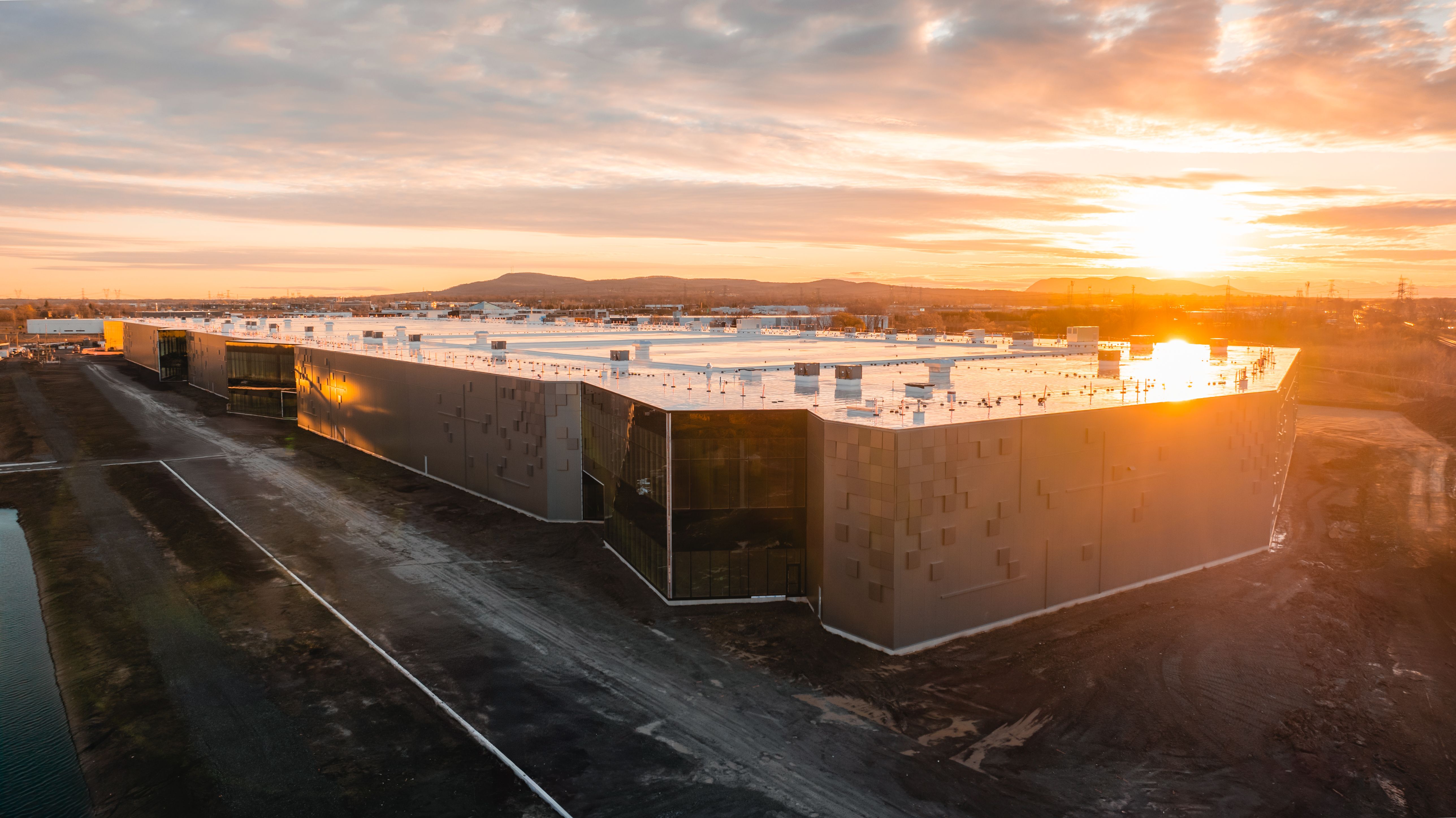 Building under the sunset