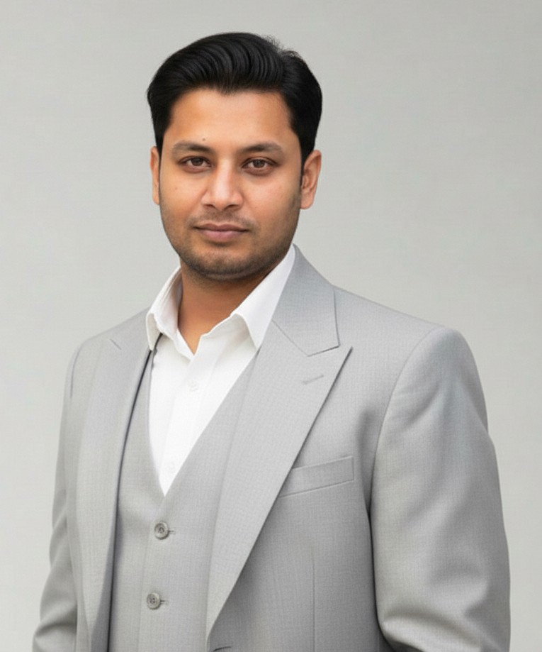 Portrait of portfolio creator – front view