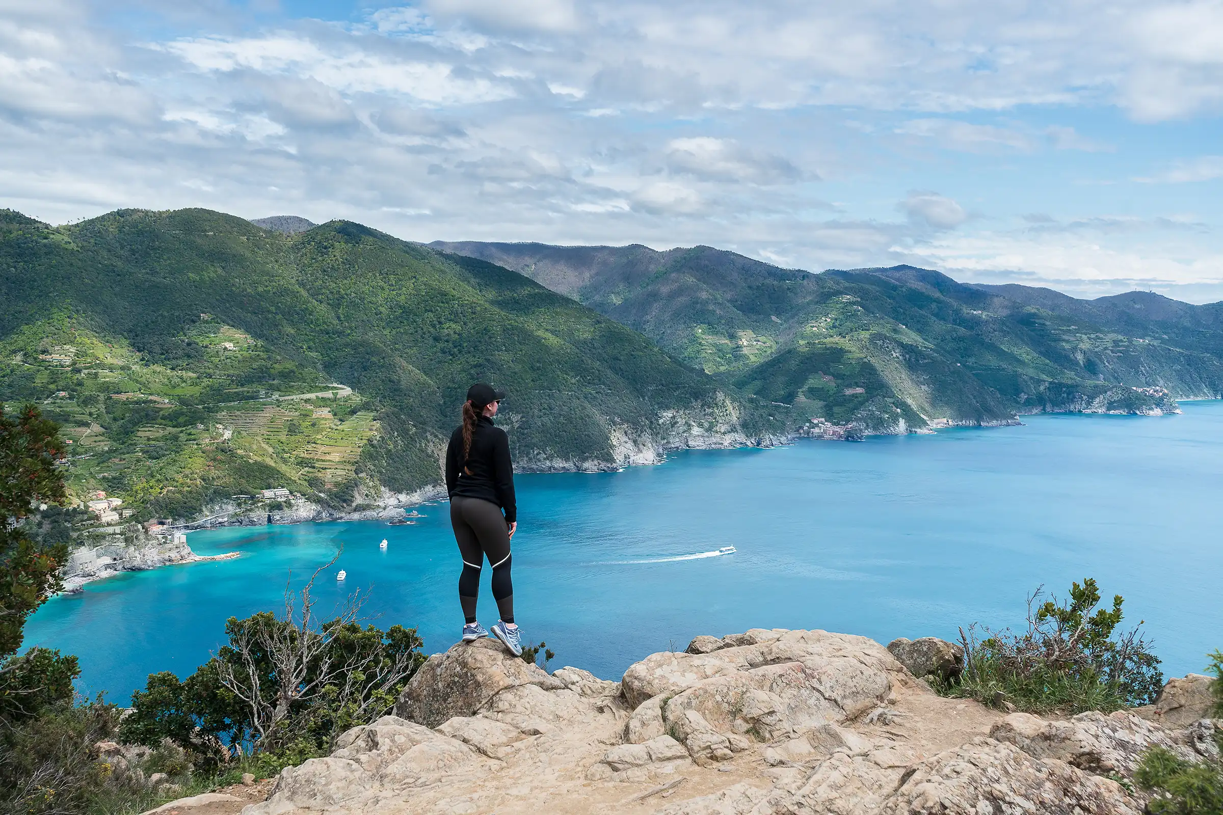 Utsikt fra stien mellom Levanto og Cinque Terre