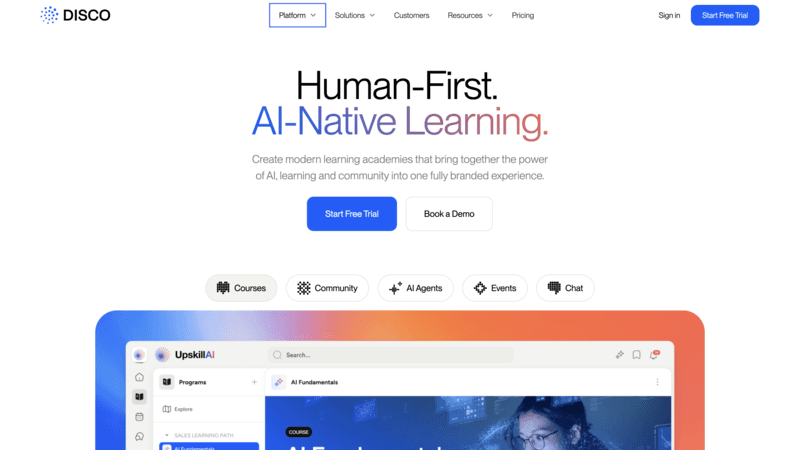 Disco homepage
