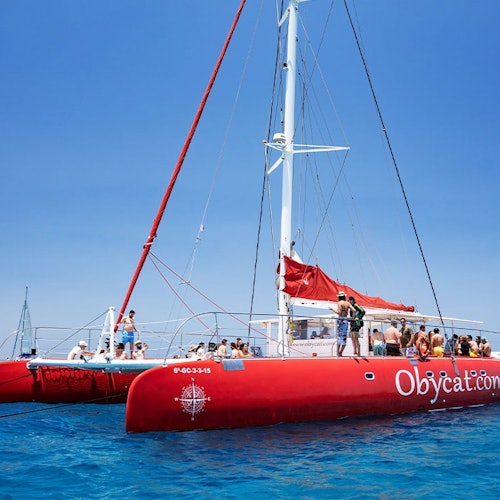 富特文图拉的卡莱塔德富斯特:双体船巡航+午餐+无限量饮品门票