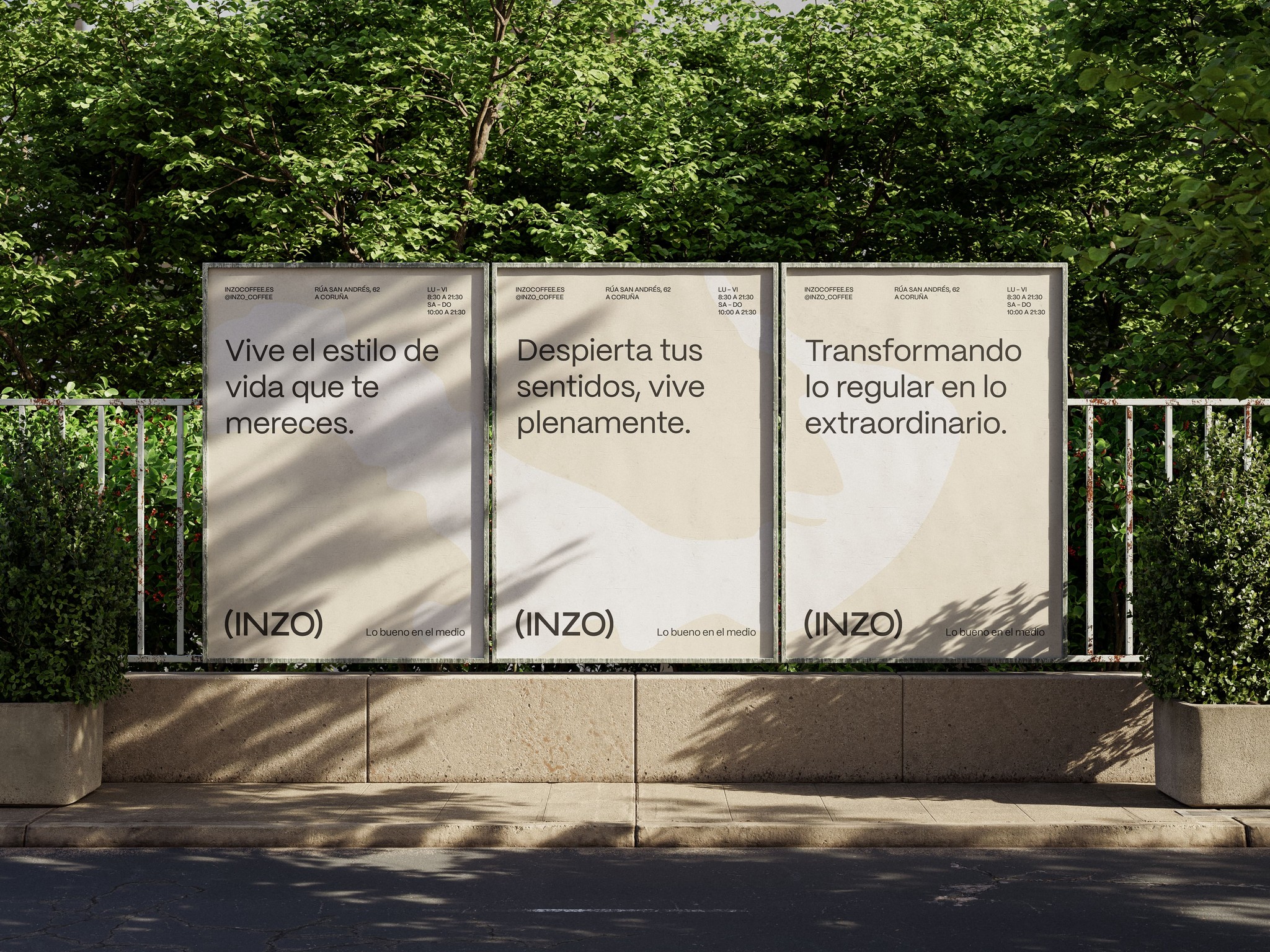 Brand identity for a spanish cafe coffee shop in A Coruña Spain