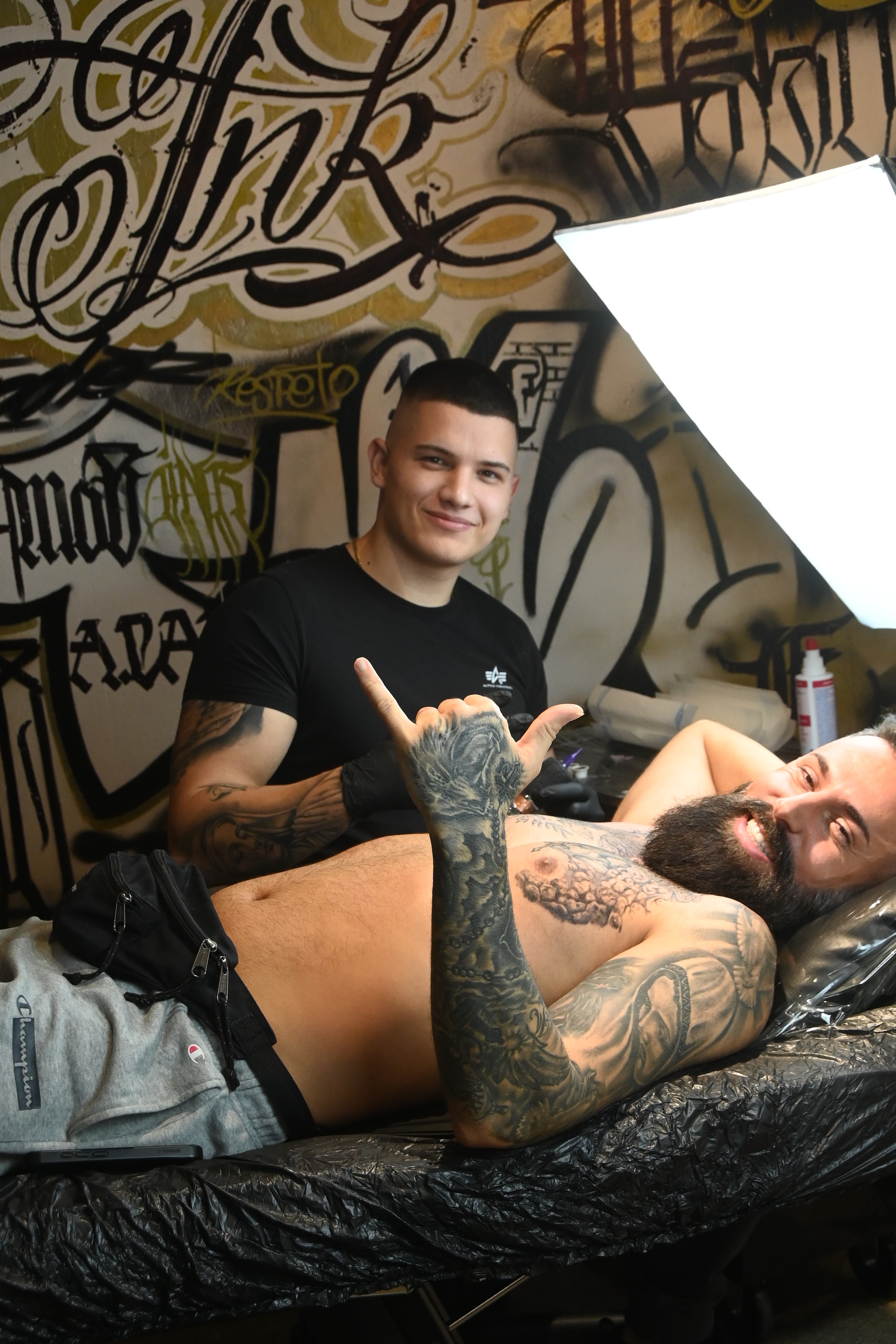 Coach explaining stuff to an athlete