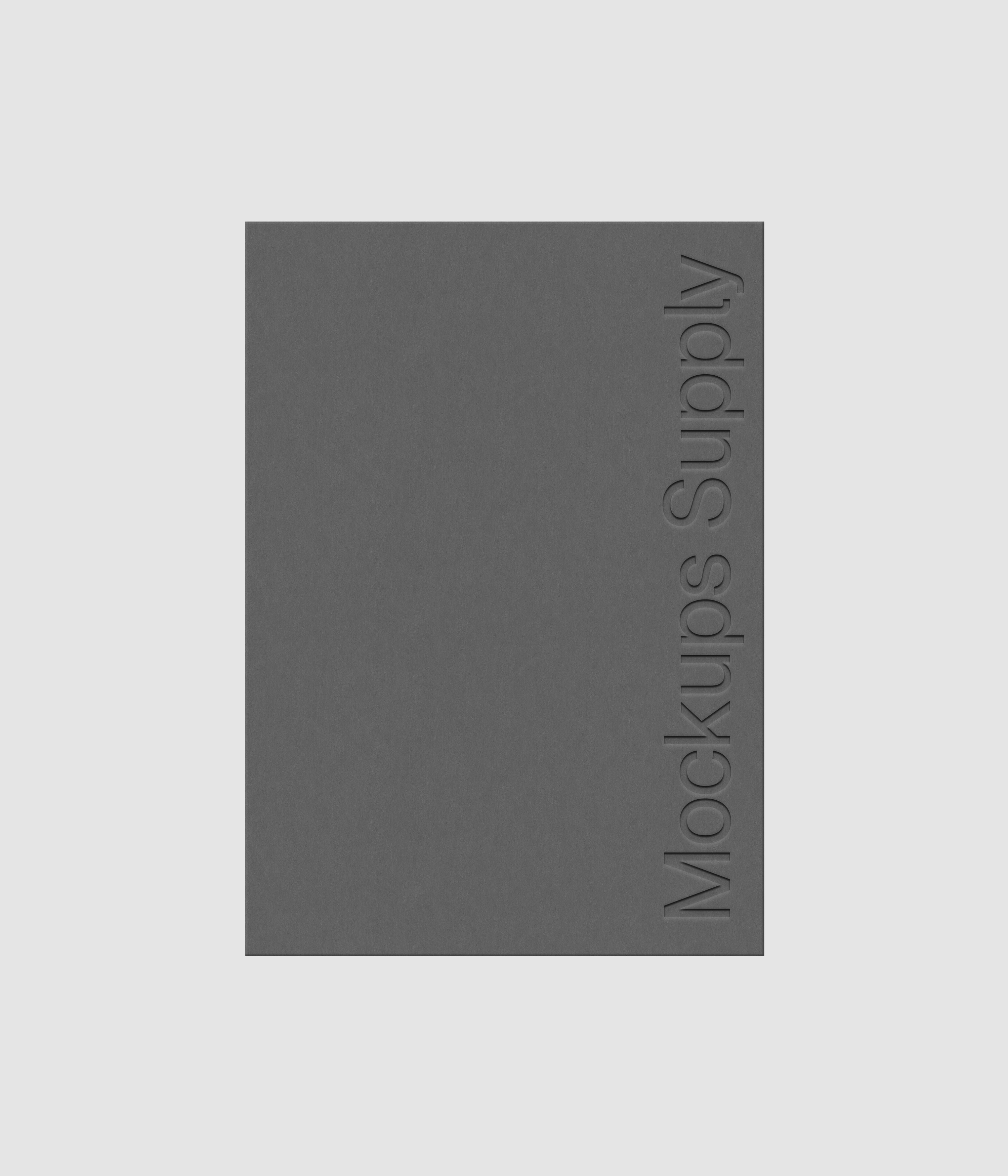 A4 paper mockup PSD with debossed logo effect, movable paper layout, clean stationery mockup for print design and brand identity