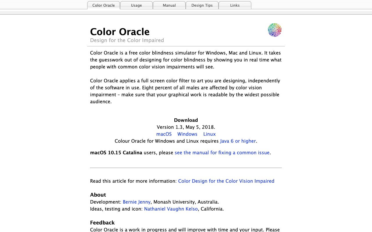 Color Oracle екранна снимка