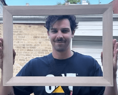 photo of the founder of the framing business Almost Framist, Elias MacRoberts