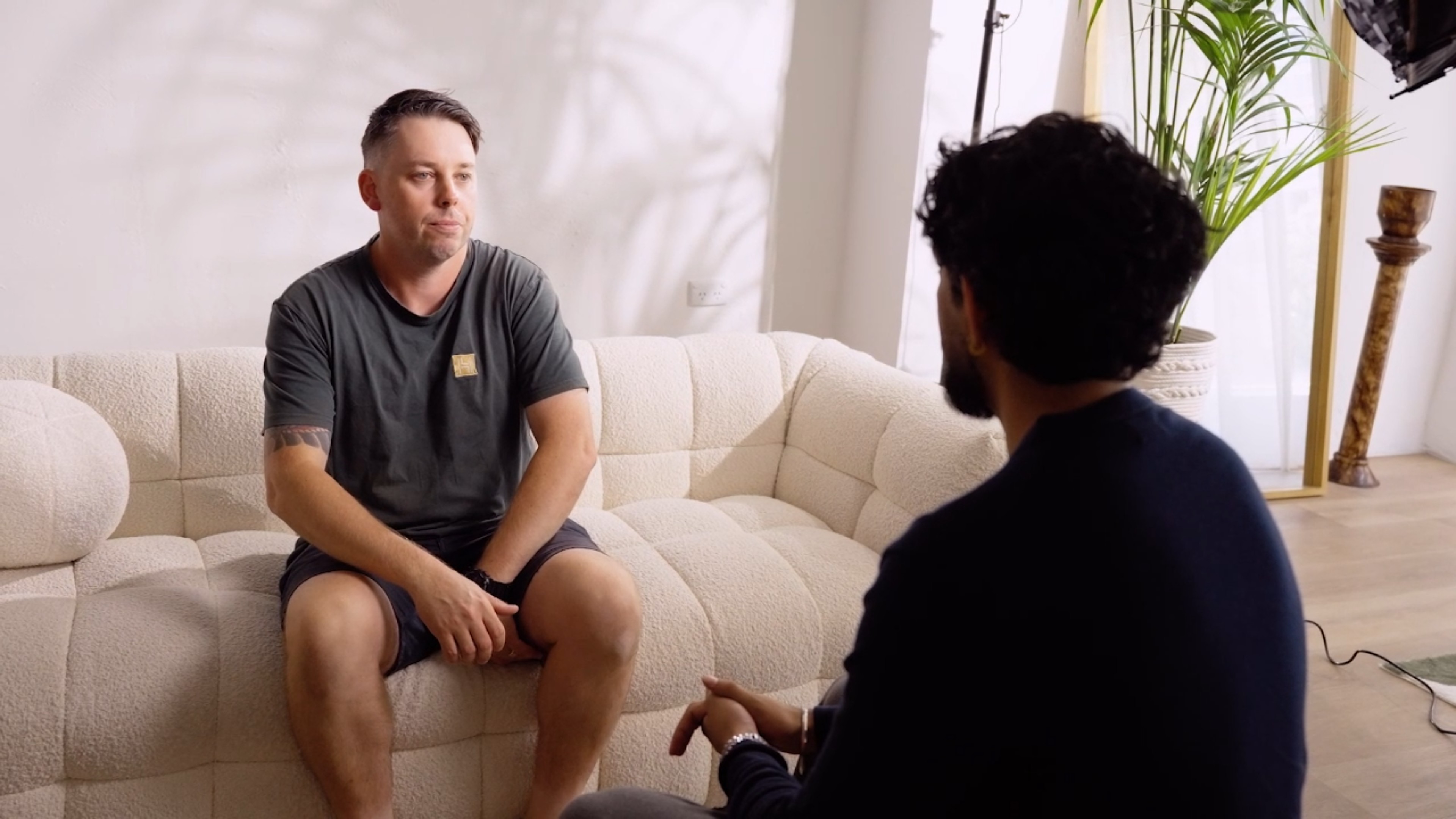 Coach explaining stuff to an athlete