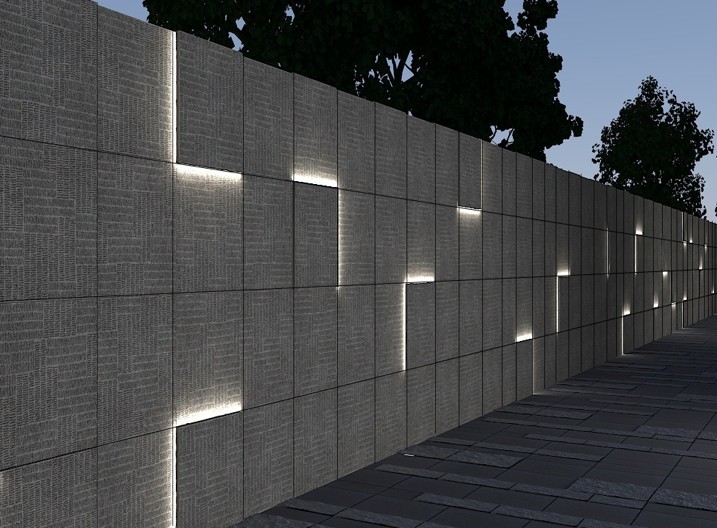 Jigsaw stone surface used in architectural wall cladding with textured patterned finish