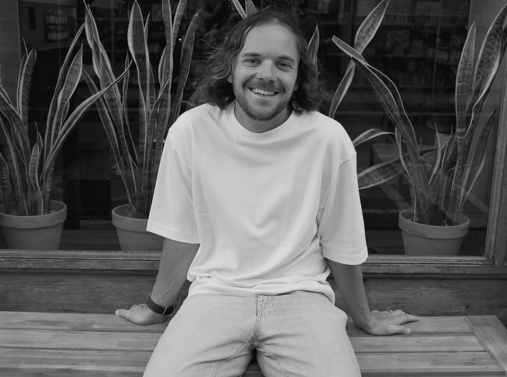 A black and white picture of Kieran O'Donnell, the Founder of Ripple