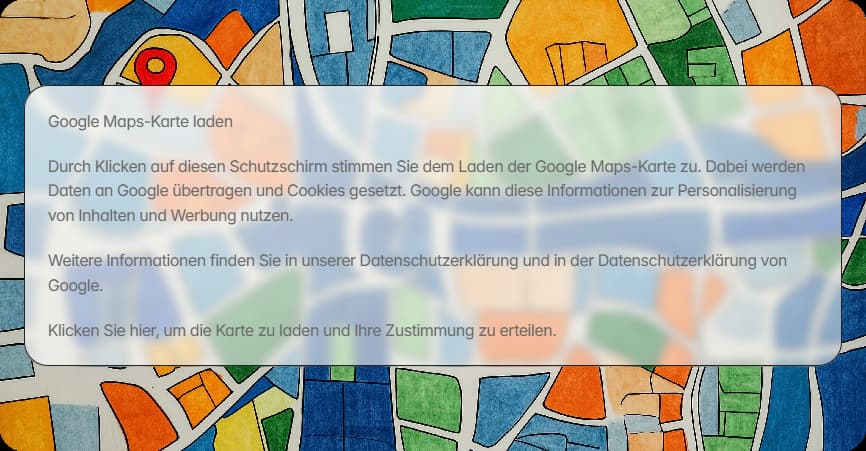 ein bild von einem schutzscreen, der eine google maps karte verdeckt